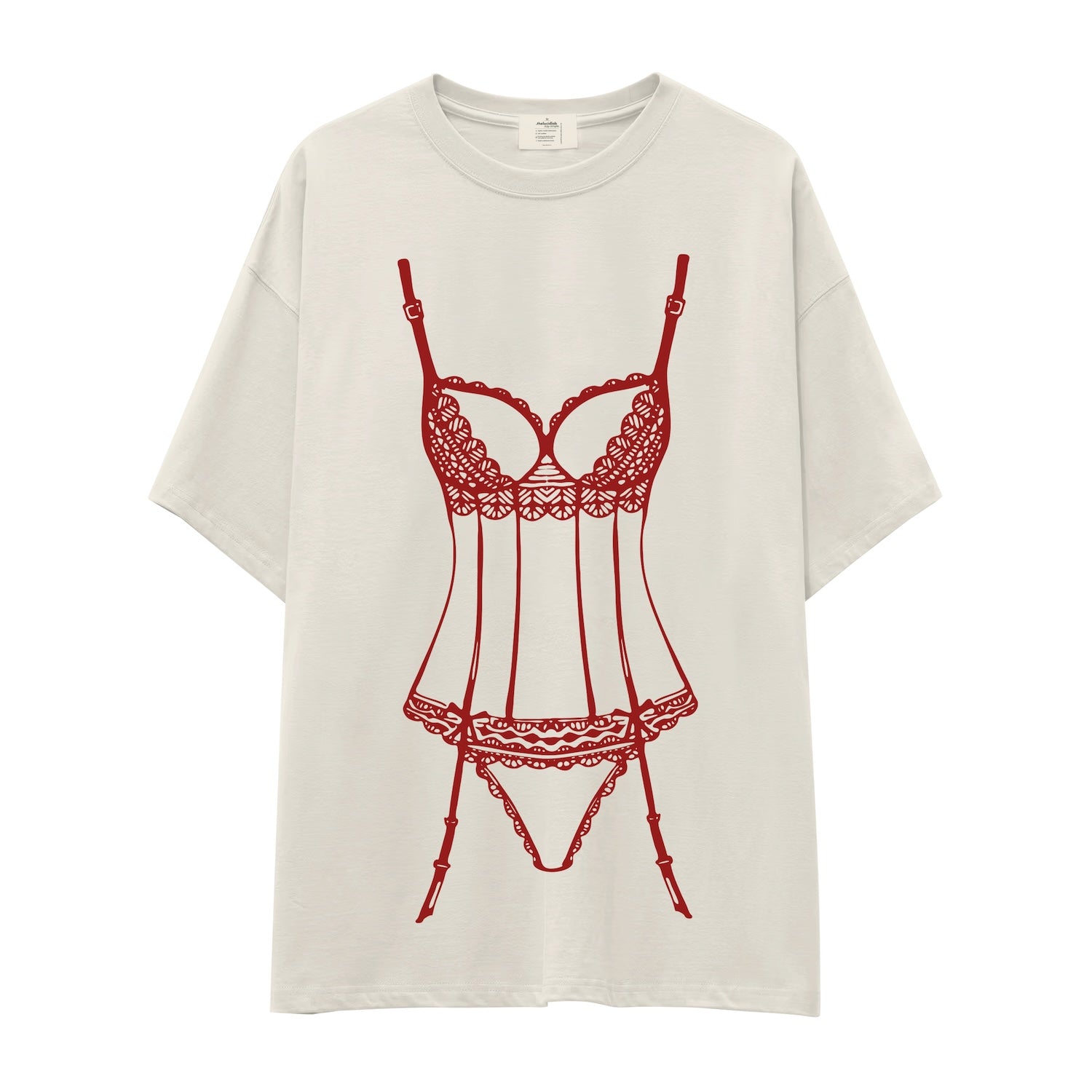 Bordeaux Silhouette Oversize Tişört