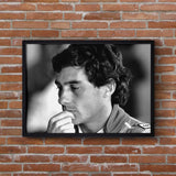 Ayrton Senna Monokrom Poster
