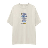 Marine Pattern Study Oversize Tişört