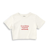 I'm Not Flirting Crop Tişört