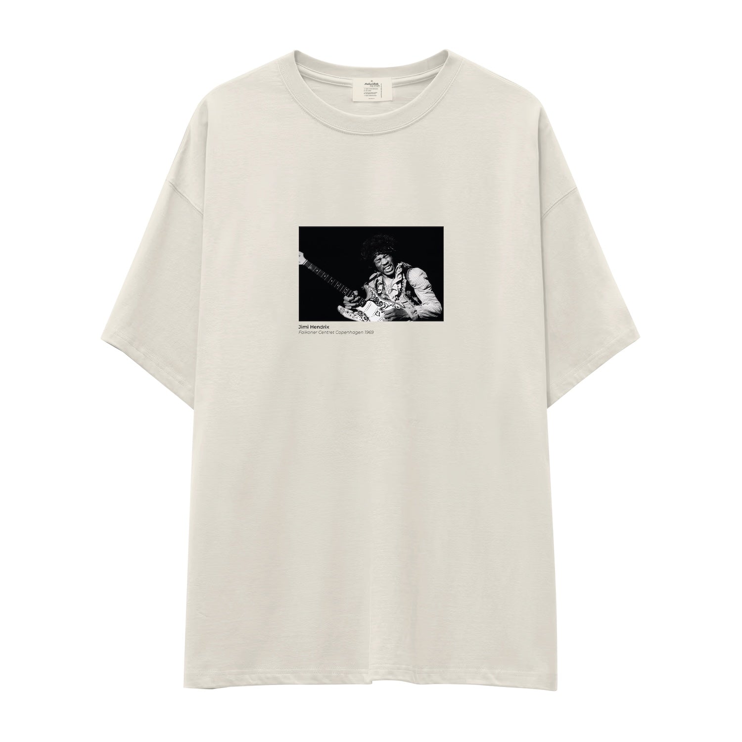Jimi Hendrix Falkoner Centret Copenhagen 1969 Oversize Tişört