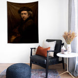 Self-Portrait with Beret and Turned-Up Collar Duvar Örtüsü