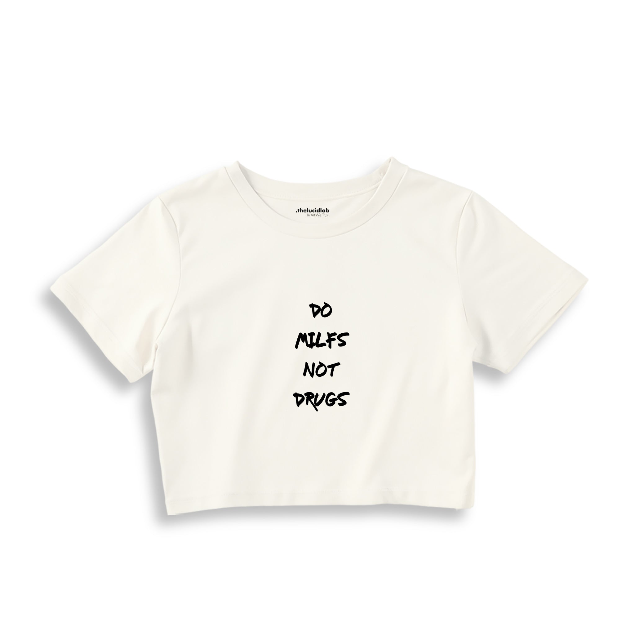 Do MILFs Crop Tişört — Ekru