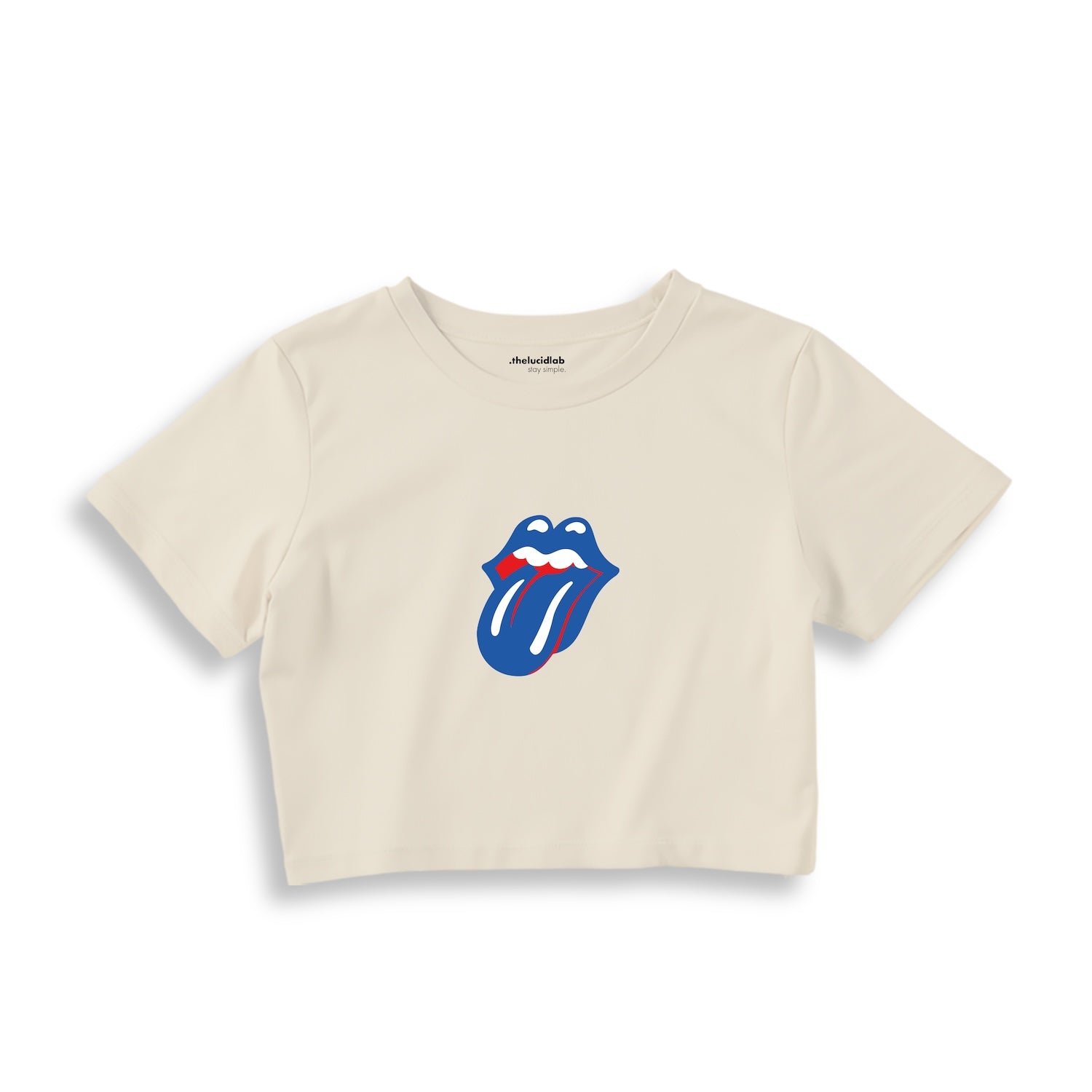 The Rolling Stones Blue Crop Tişört