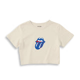 The Rolling Stones Blue Crop Tişört