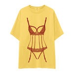 Bordeaux Silhouette Oversize Tişört