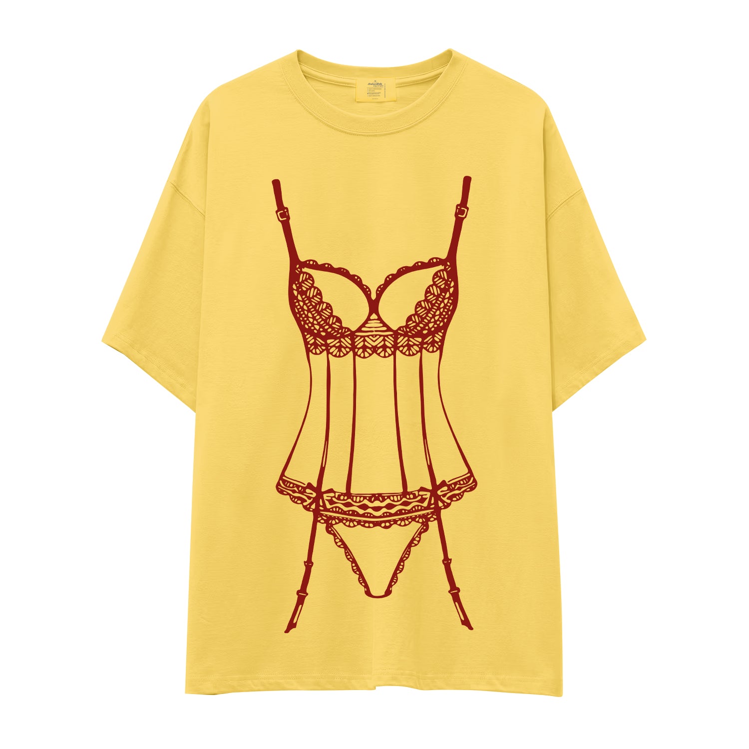 Bordeaux Silhouette Oversize Tişört