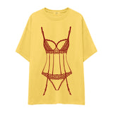 Bordeaux Silhouette Oversize Tişört