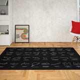 All Tracks Black / Formula 1 Pistleri Halı