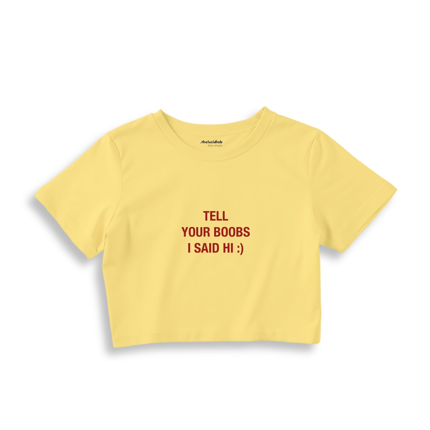 Tell Your Boobs Crop Tişört
