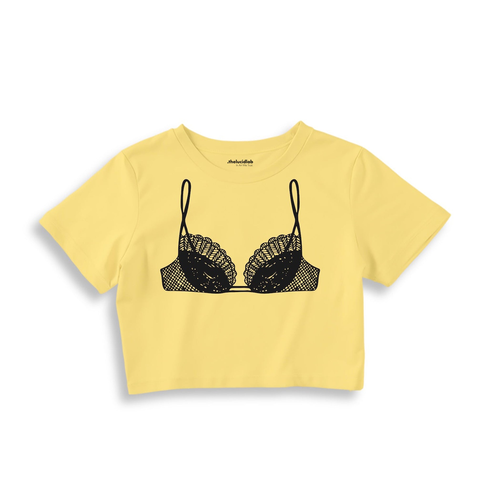 Noir Seduce Crop Tişört — Sarı