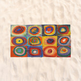 Color Study, Squares With Concentric Circles Plaj Havlusu