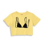 Black Bikini Crop Tişört