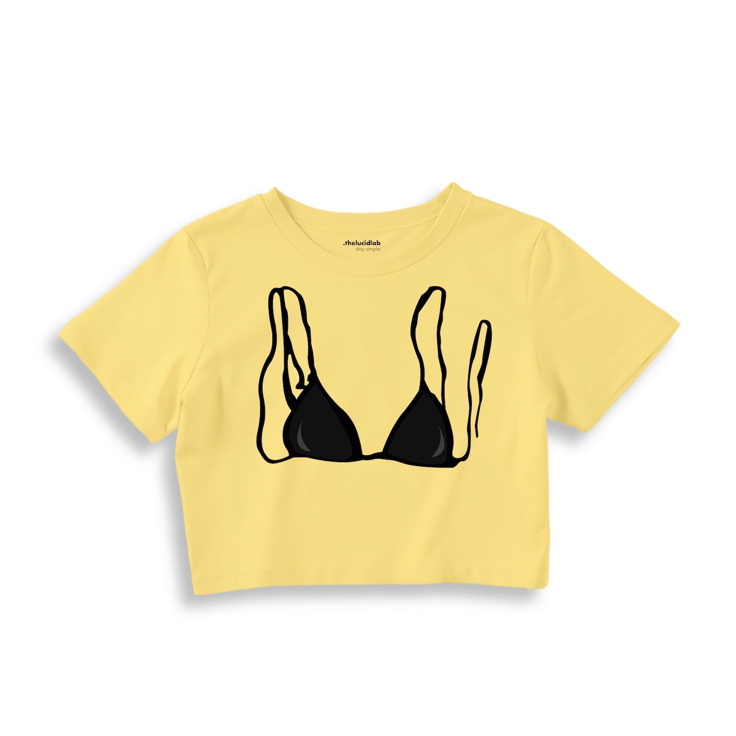 Black Bikini Crop Tişört