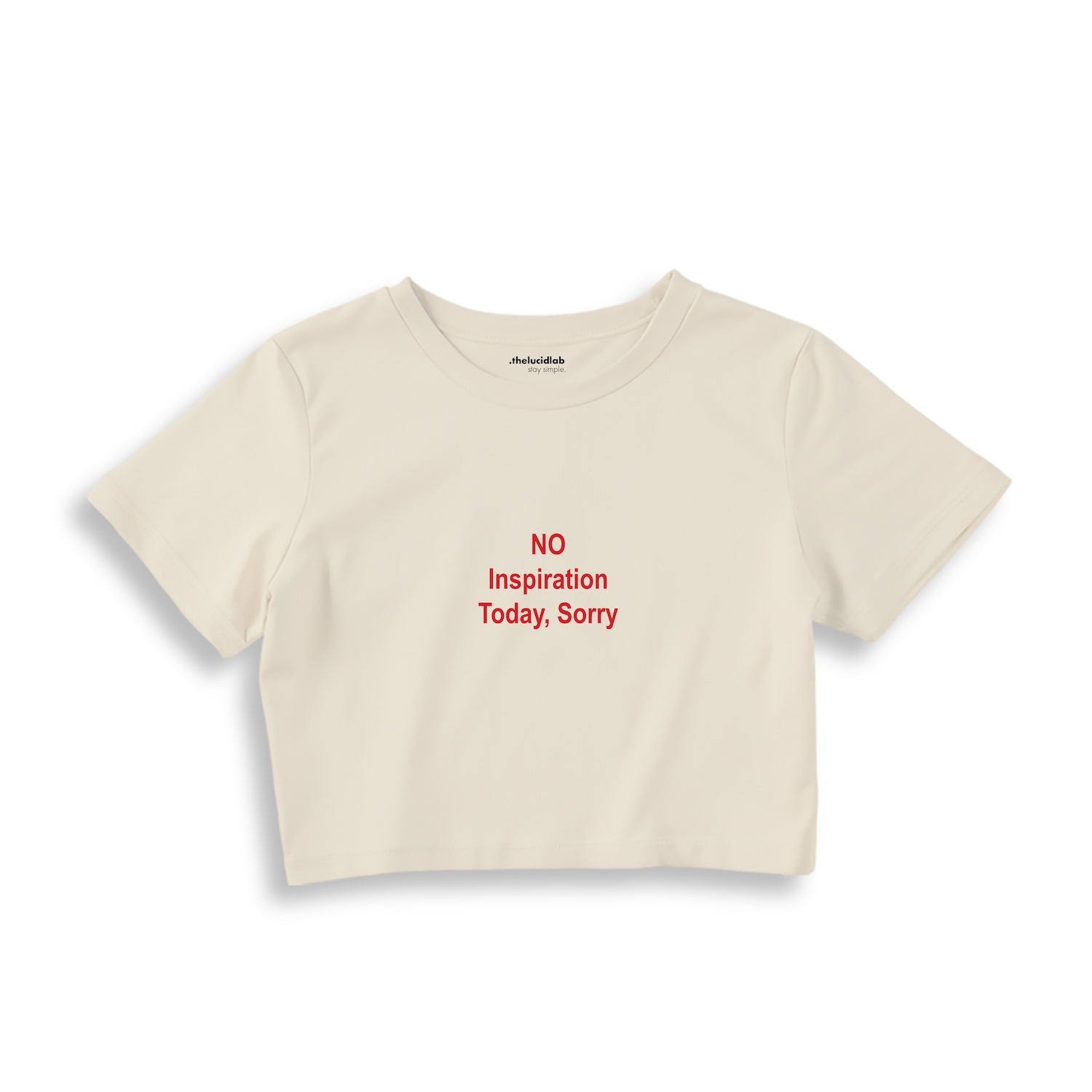 No Inspiration Today Sorry Crop Tişört