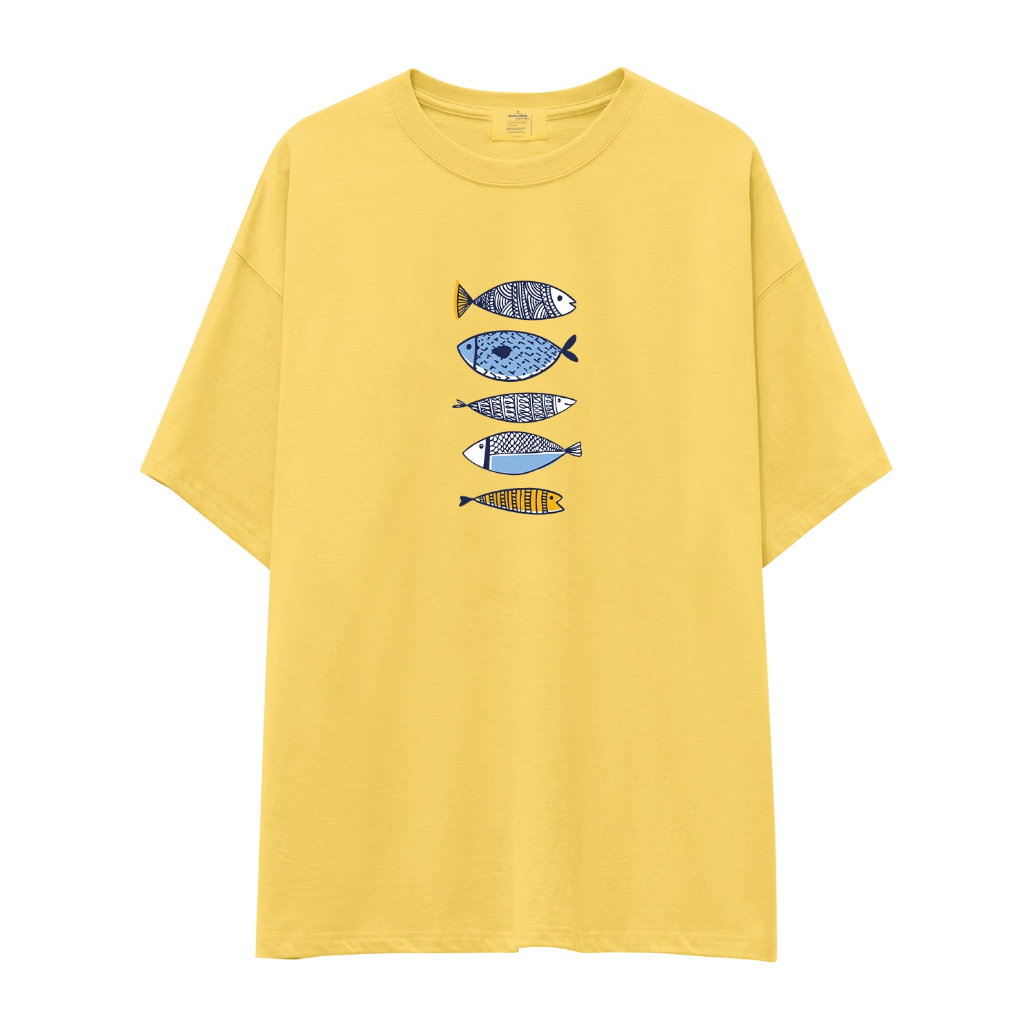 Marine Pattern Study Oversize Tişört