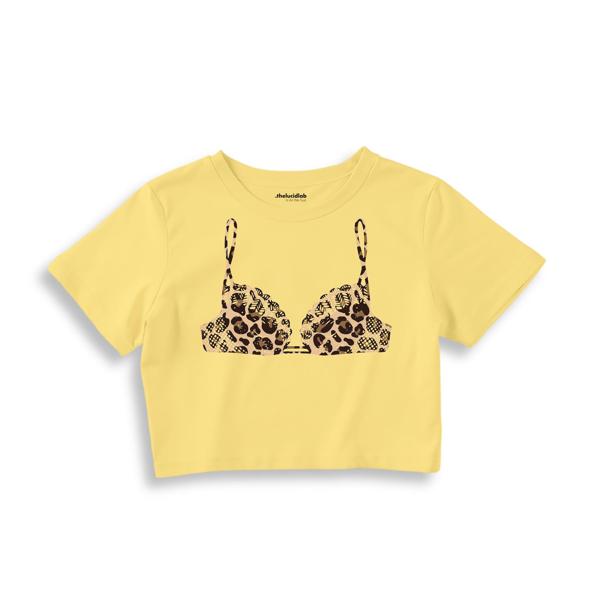 Noir Seduce – Leopard Crop Tişört — Sarı
