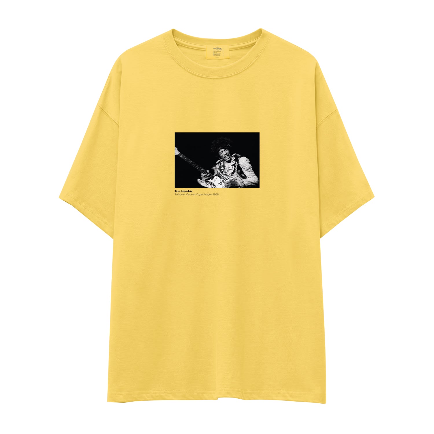 Jimi Hendrix Falkoner Centret Copenhagen 1969 Oversize Tişört
