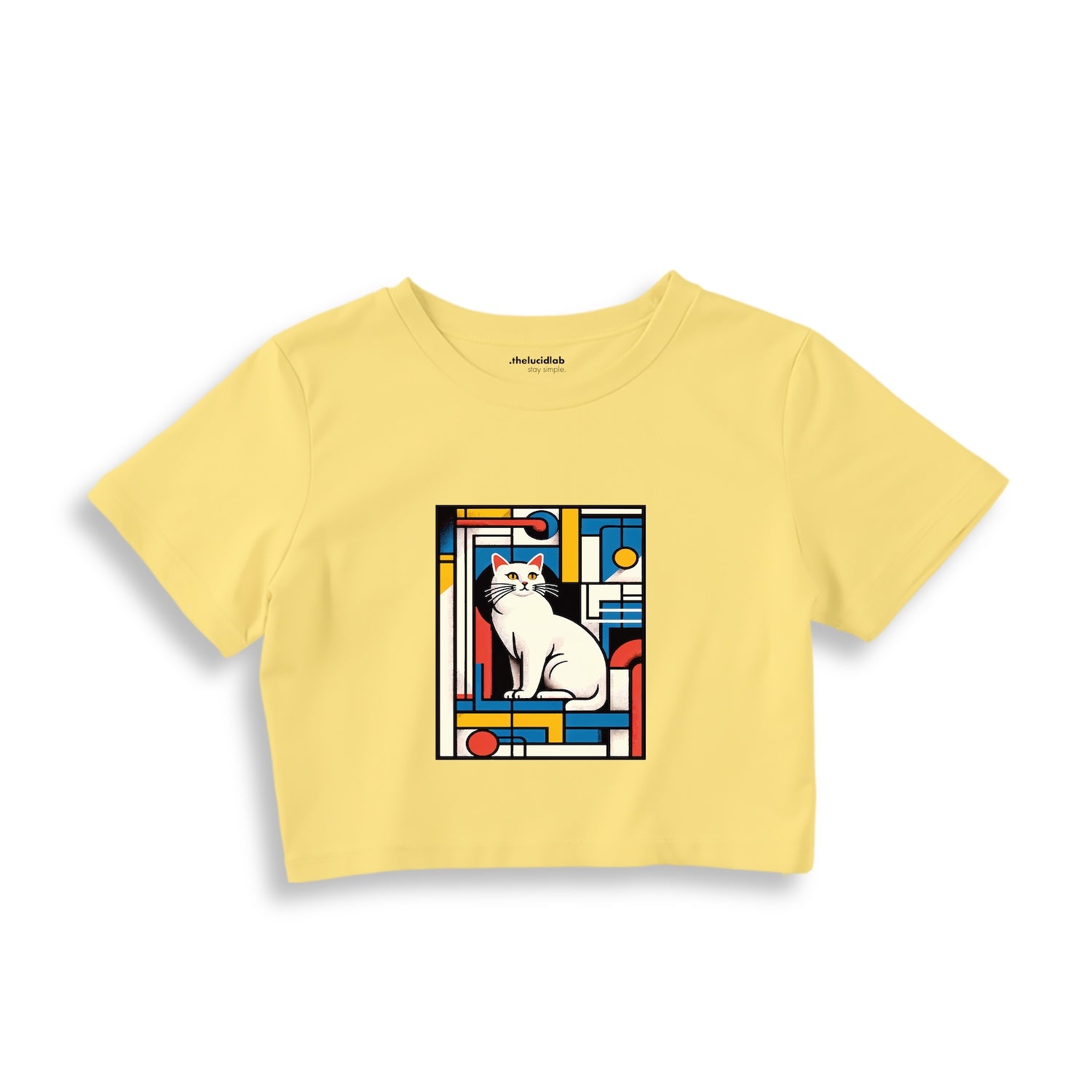Bauhaus Cat Crop Tişört