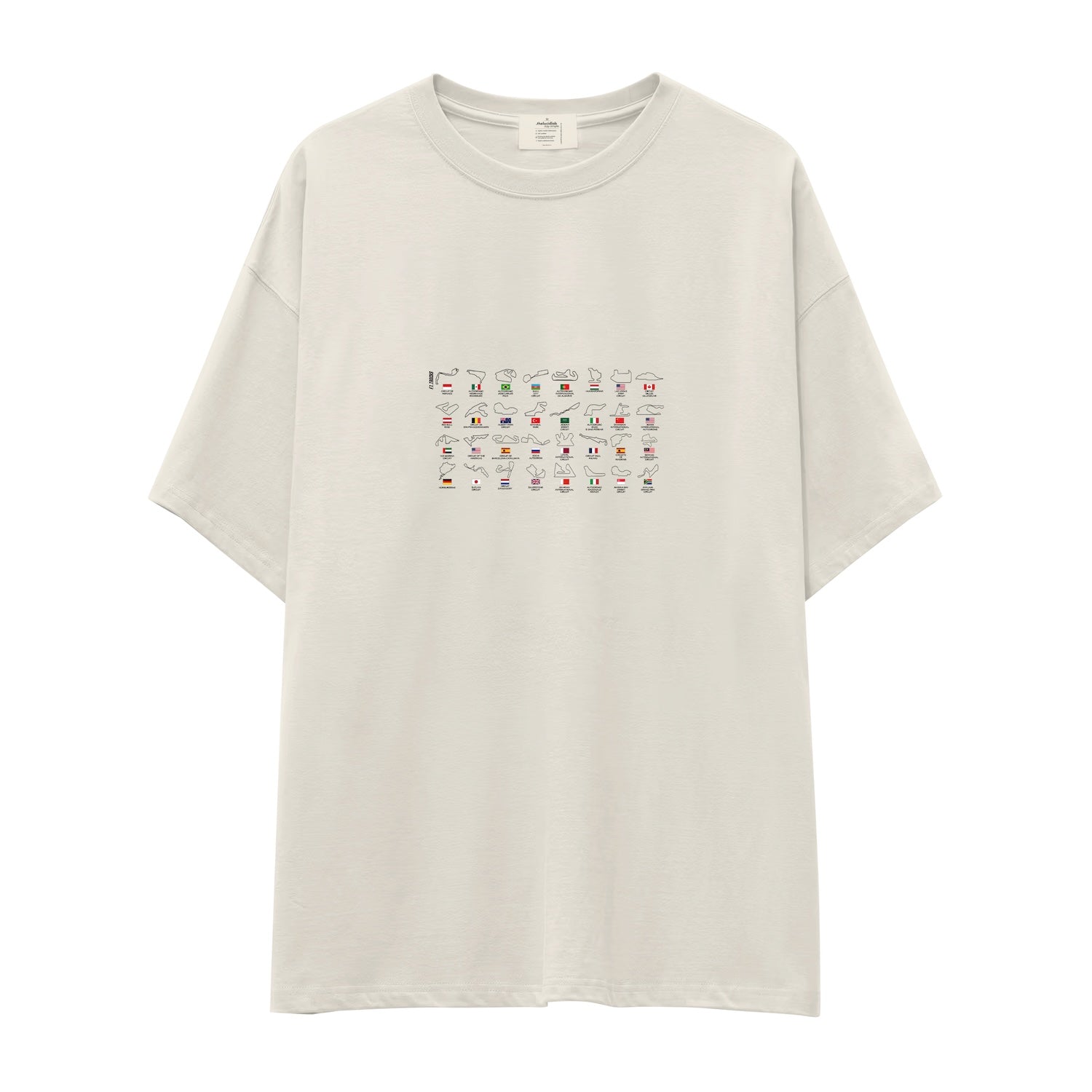 All Tracks / Formula 1 Pistleri Oversize Tişört