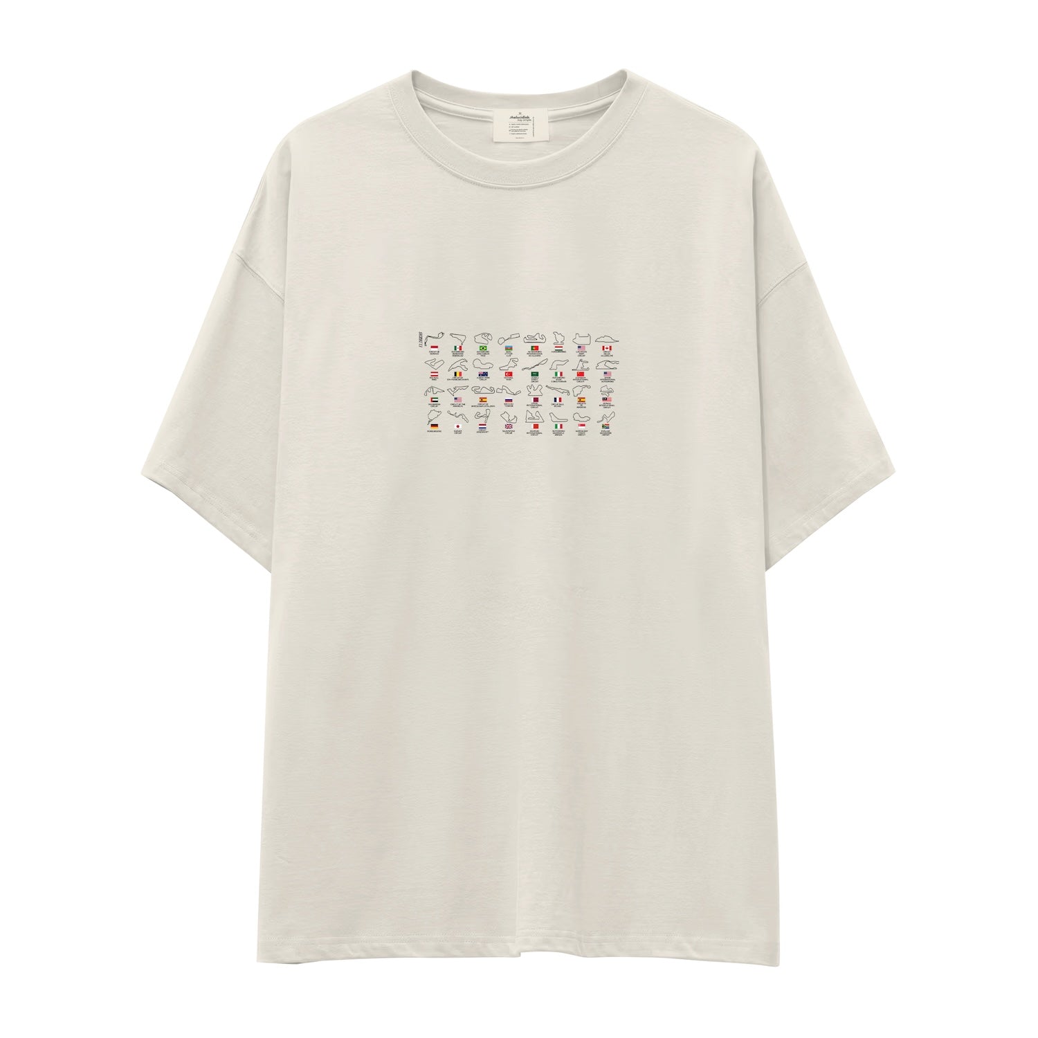 All Tracks / Formula 1 Pistleri Oversize Tişört