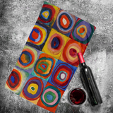 Color Study, Squares With Concentric Circles Mutfak Havlusu 2 Adet