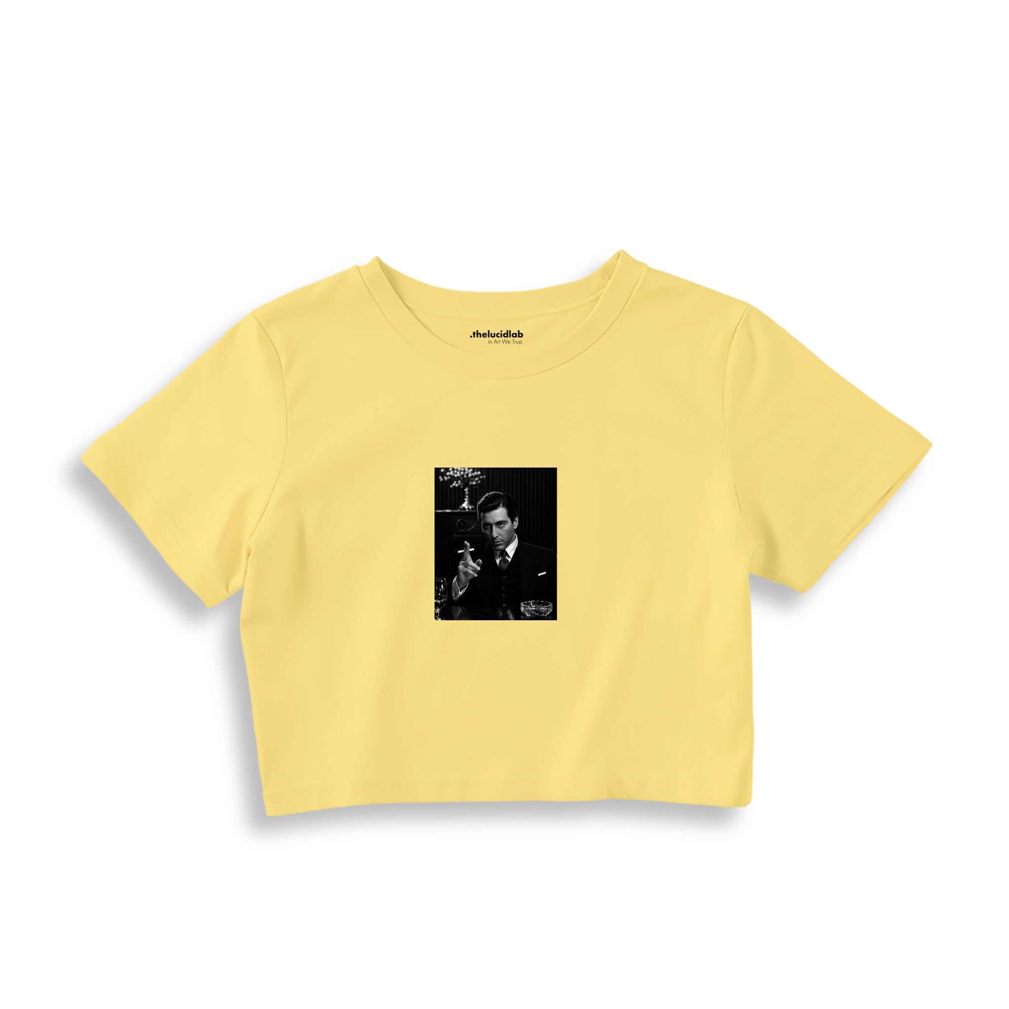 Michael Corleone Crop Tişört — Sarı