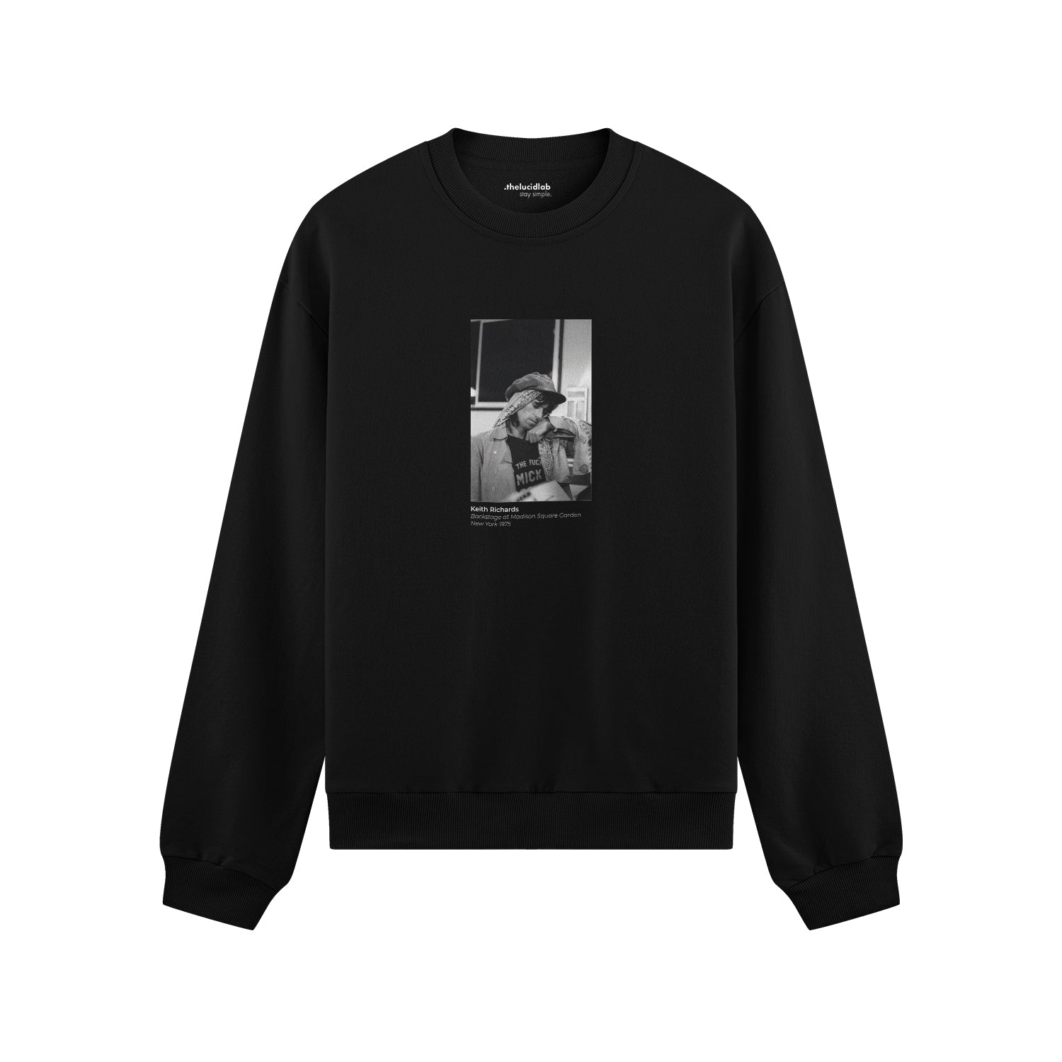 Keith Richards backstage at Madison Square Garden New York 1975 Oversize Sweatshirt