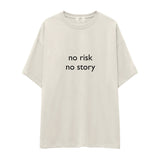 No Risk No Story Oversize Tişört