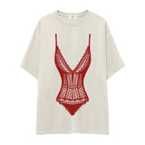 Bordeaux Contour Oversize Tişört