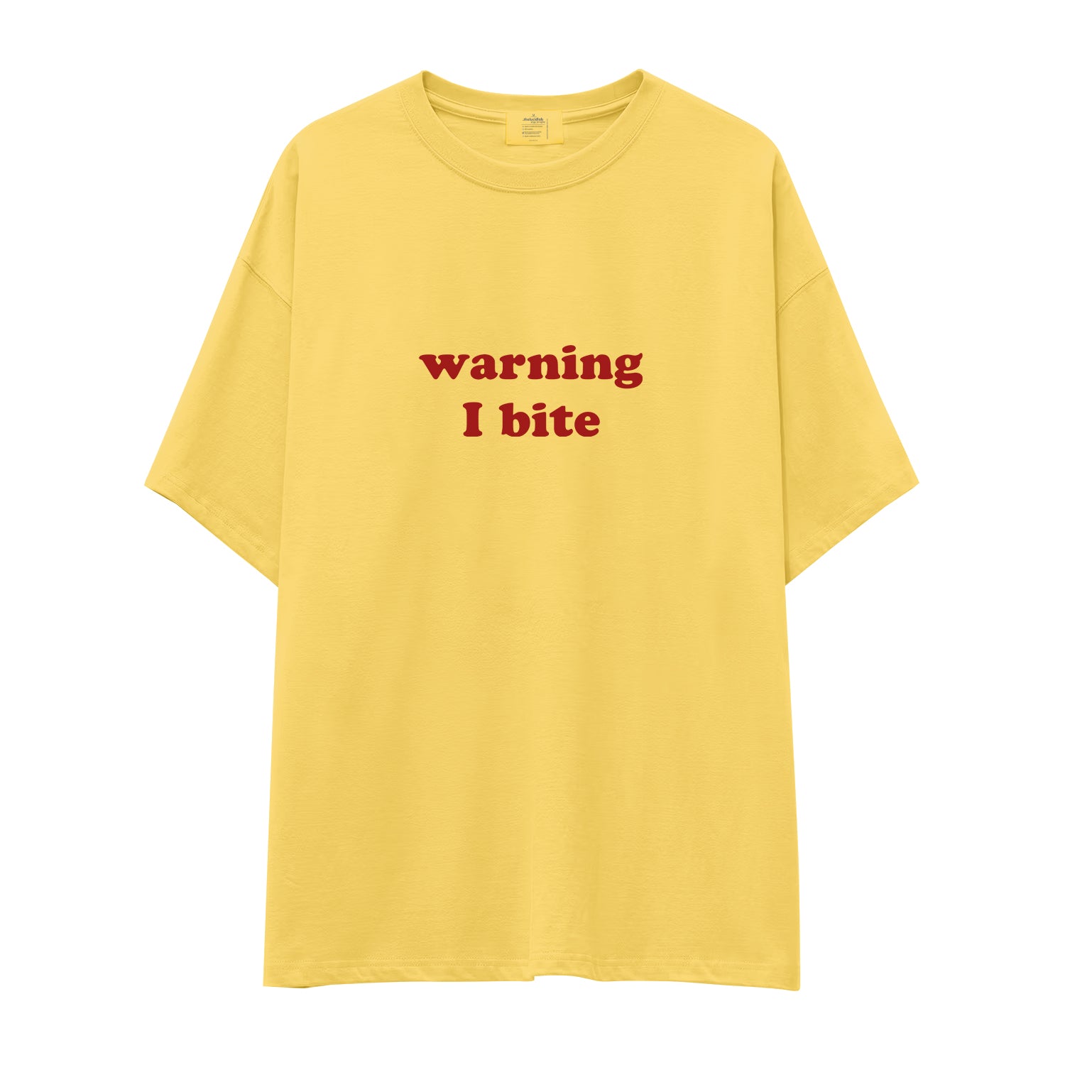 Warning I Bite Oversize Tişört