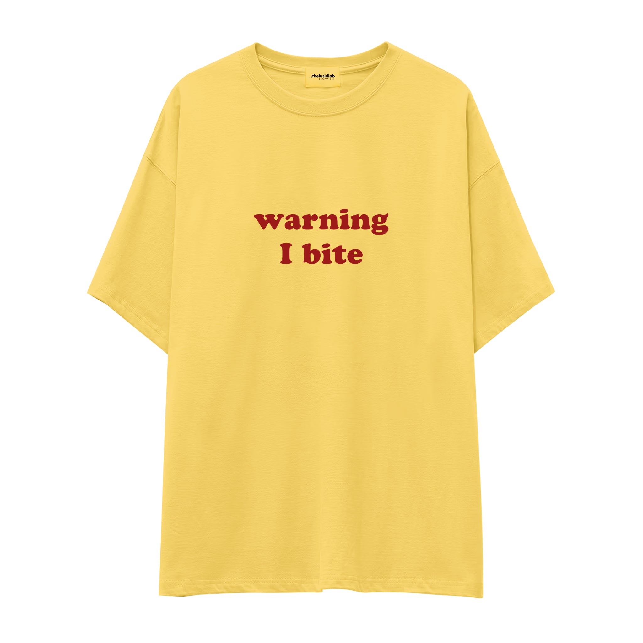 Warning I Bite Oversize Tişört