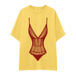 Bordeaux Contour Oversize Tişört