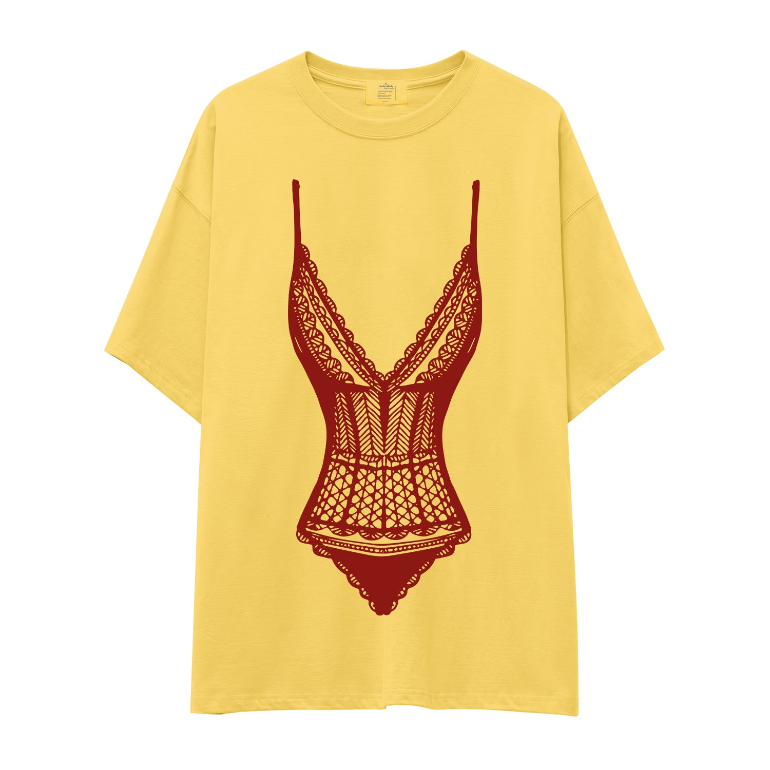 Bordeaux Contour Oversize Tişört