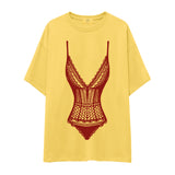 Bordeaux Contour Oversize Tişört