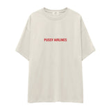 Pussy Airlines Oversize Tişört