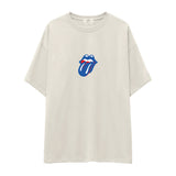 The Rolling Stones Mavi Oversize Tişört