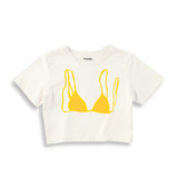Yellow Bikini Crop T-shirt
