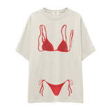 Red Bikini Oversize Tişört