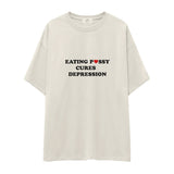 Eating Pussy Cures Depression Oversize Tişört