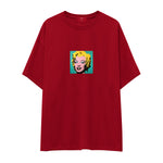Andy Warhol / Marilyn Monroe Blue Oversize Tişört