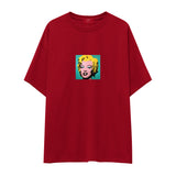 Andy Warhol / Marilyn Monroe Blue Oversize Tişört