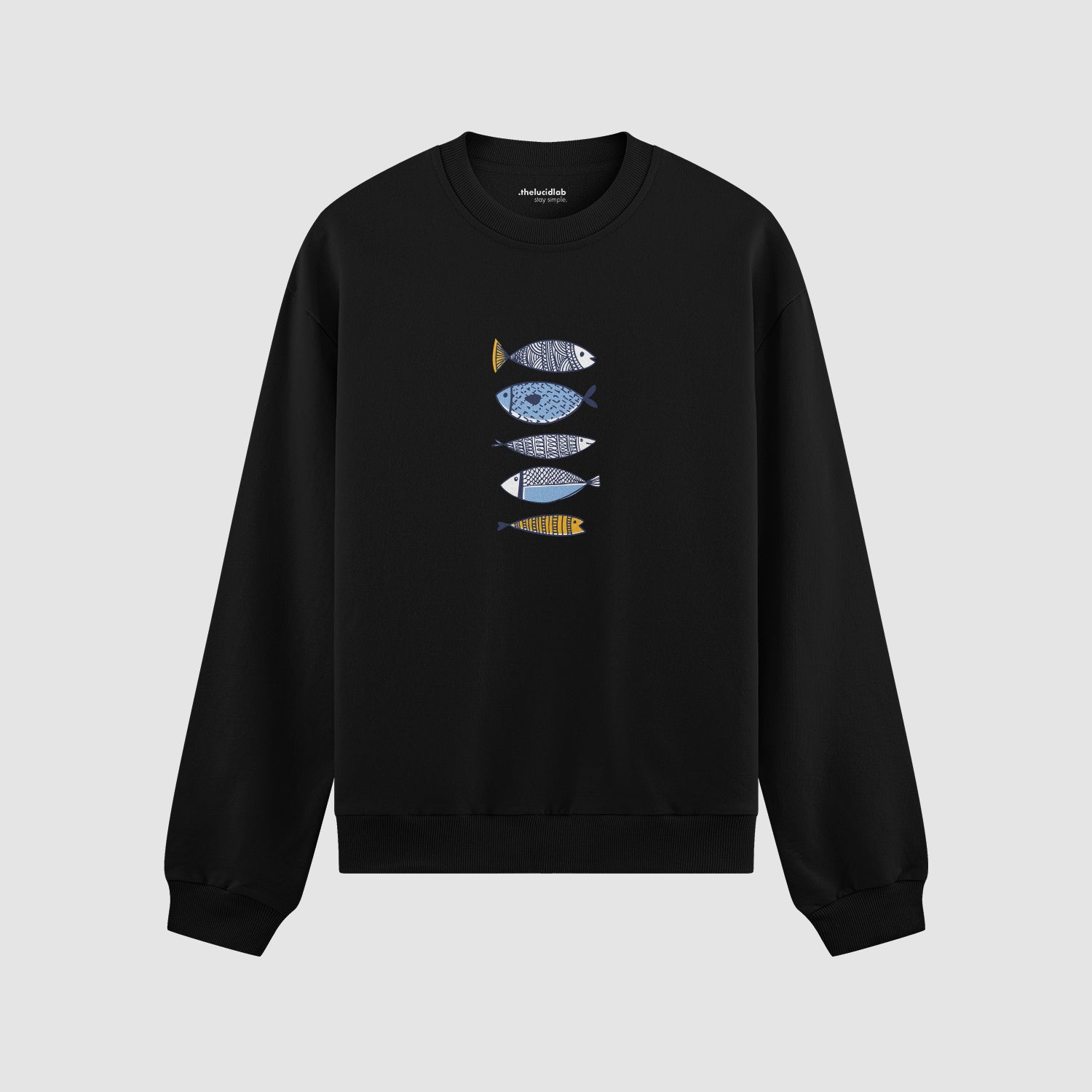 Marine Pattern Study Oversize Sweatshirt