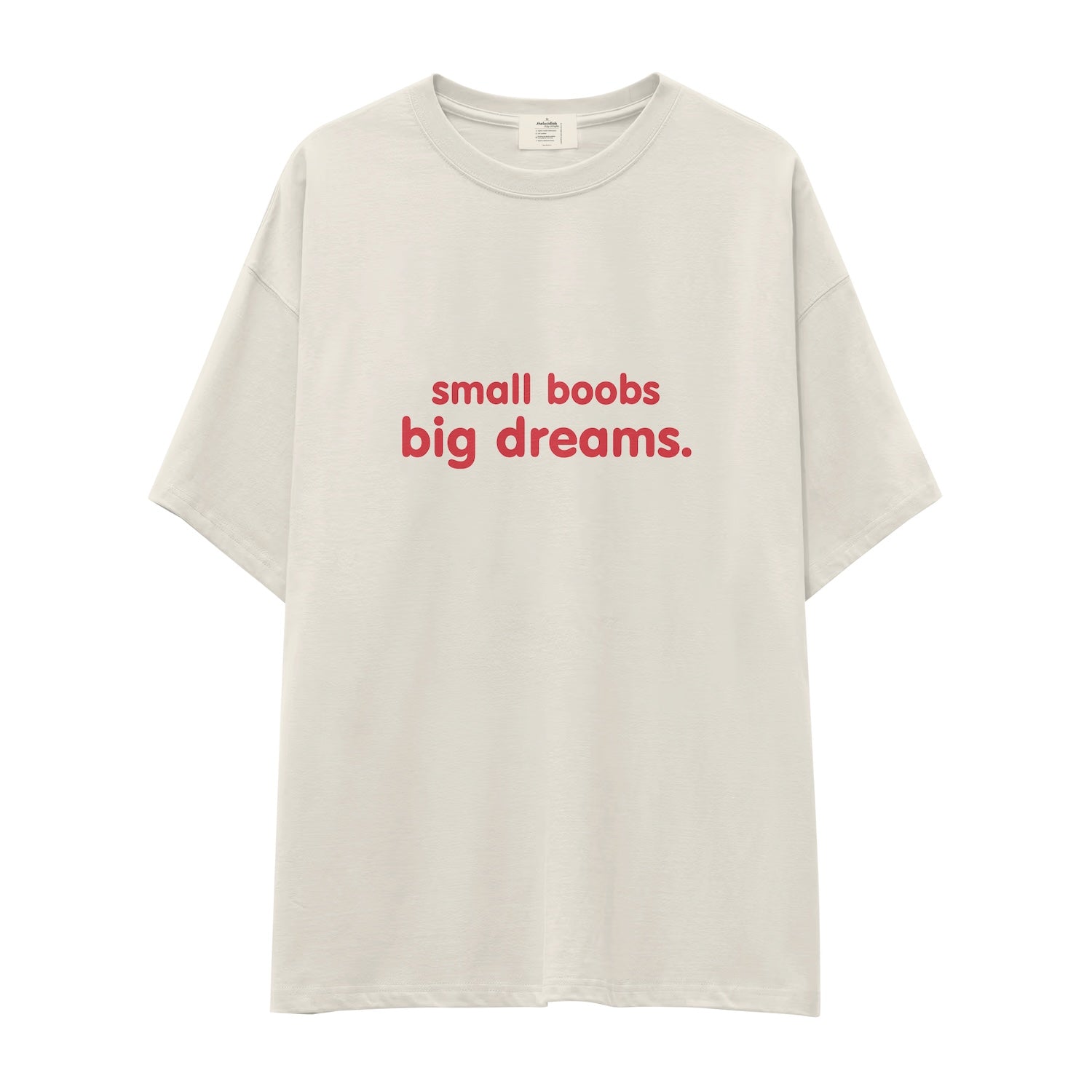 Small Boobs Big Dreams Oversize Tişört