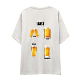 Lets Get Beers Tonight Oversize Tişört