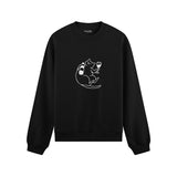 Wine Lover Cat Oversize Sweatshirt