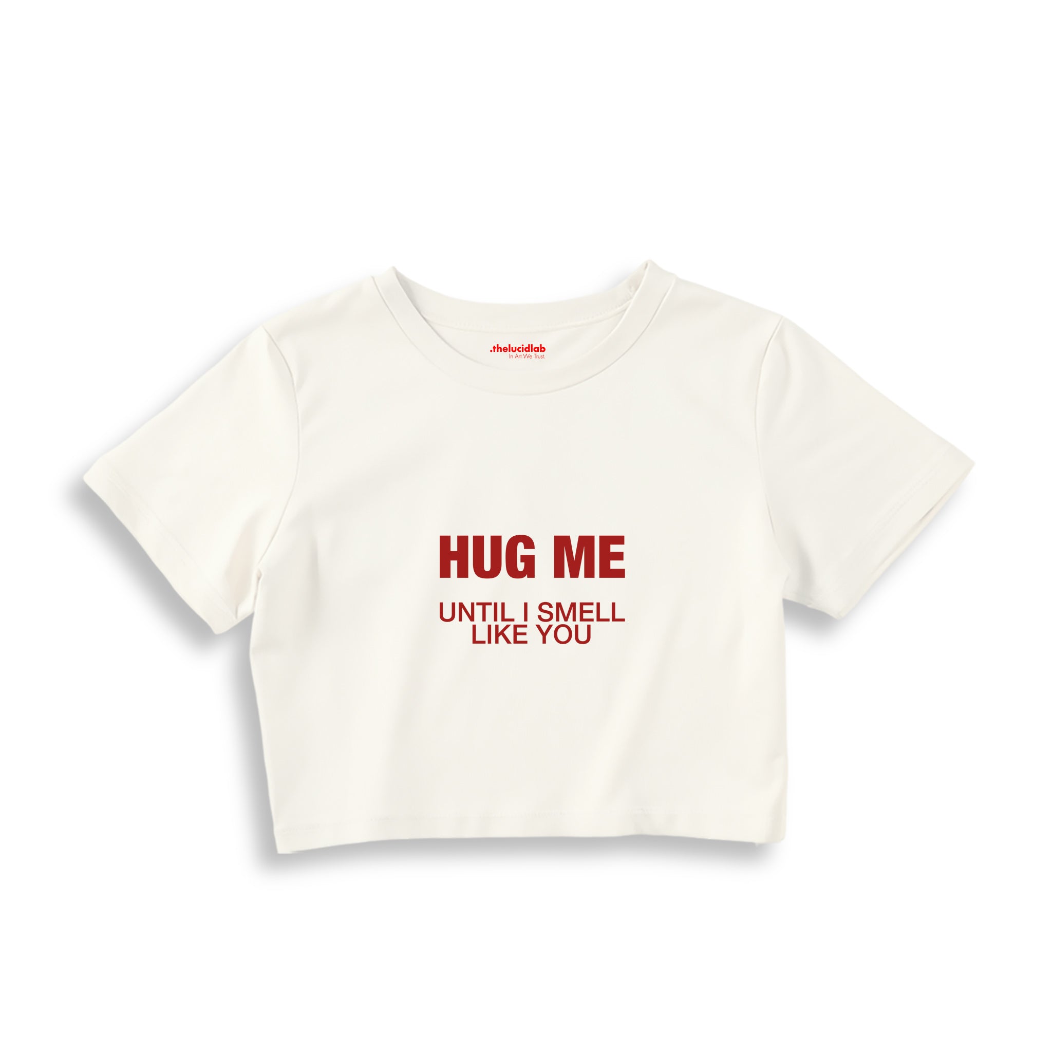 I Smell Like You Crop Tişört — Ekru