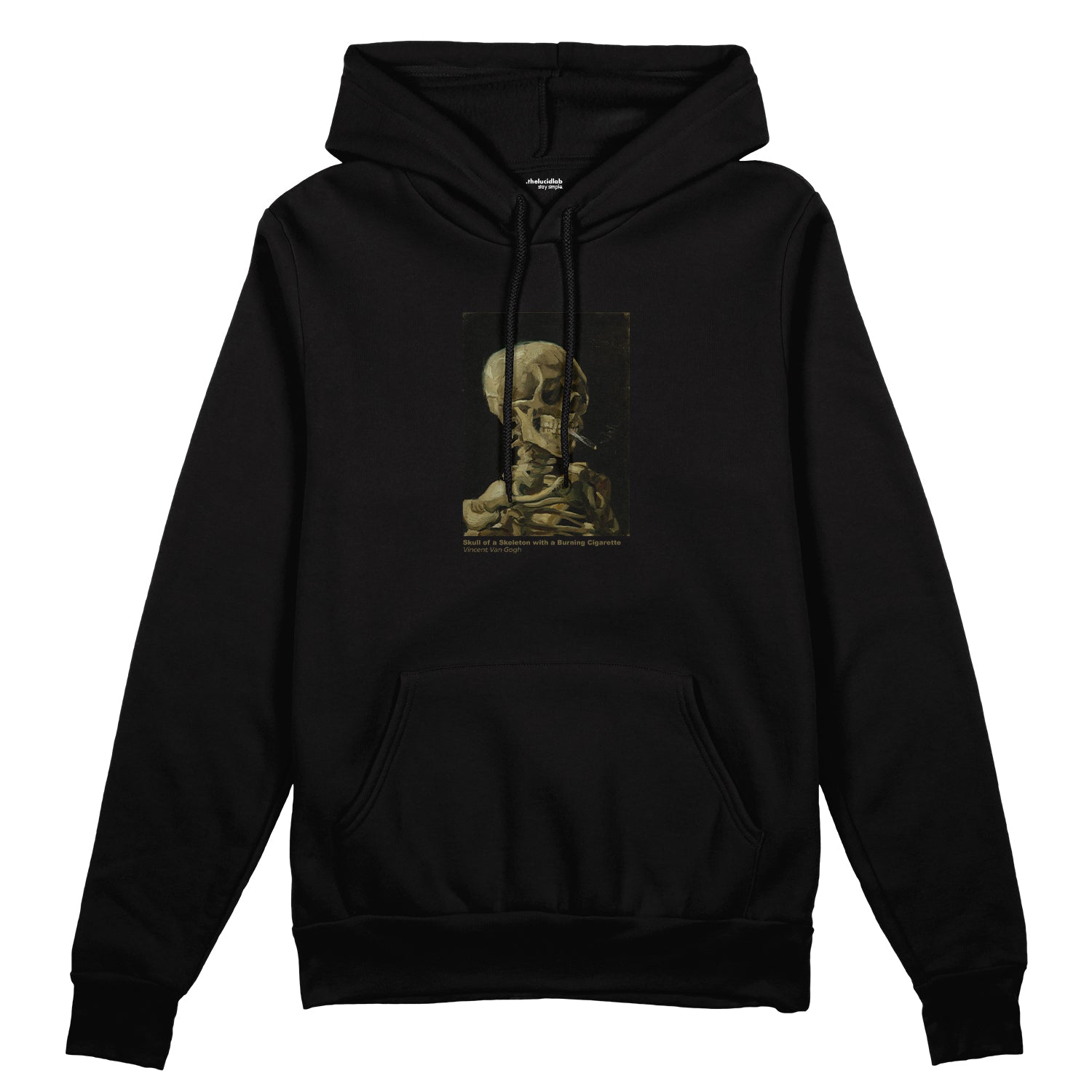 Skull of a Skeleton with Burning Cigarette Oversize Hoodie