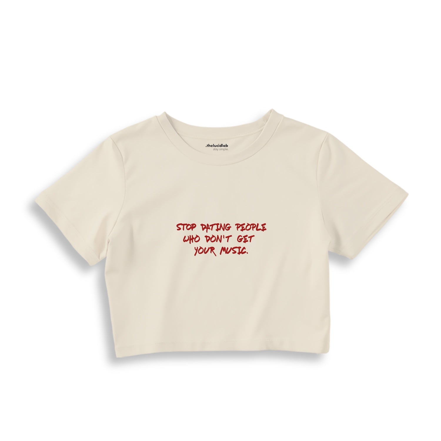 Stop Dating Crop Tişört