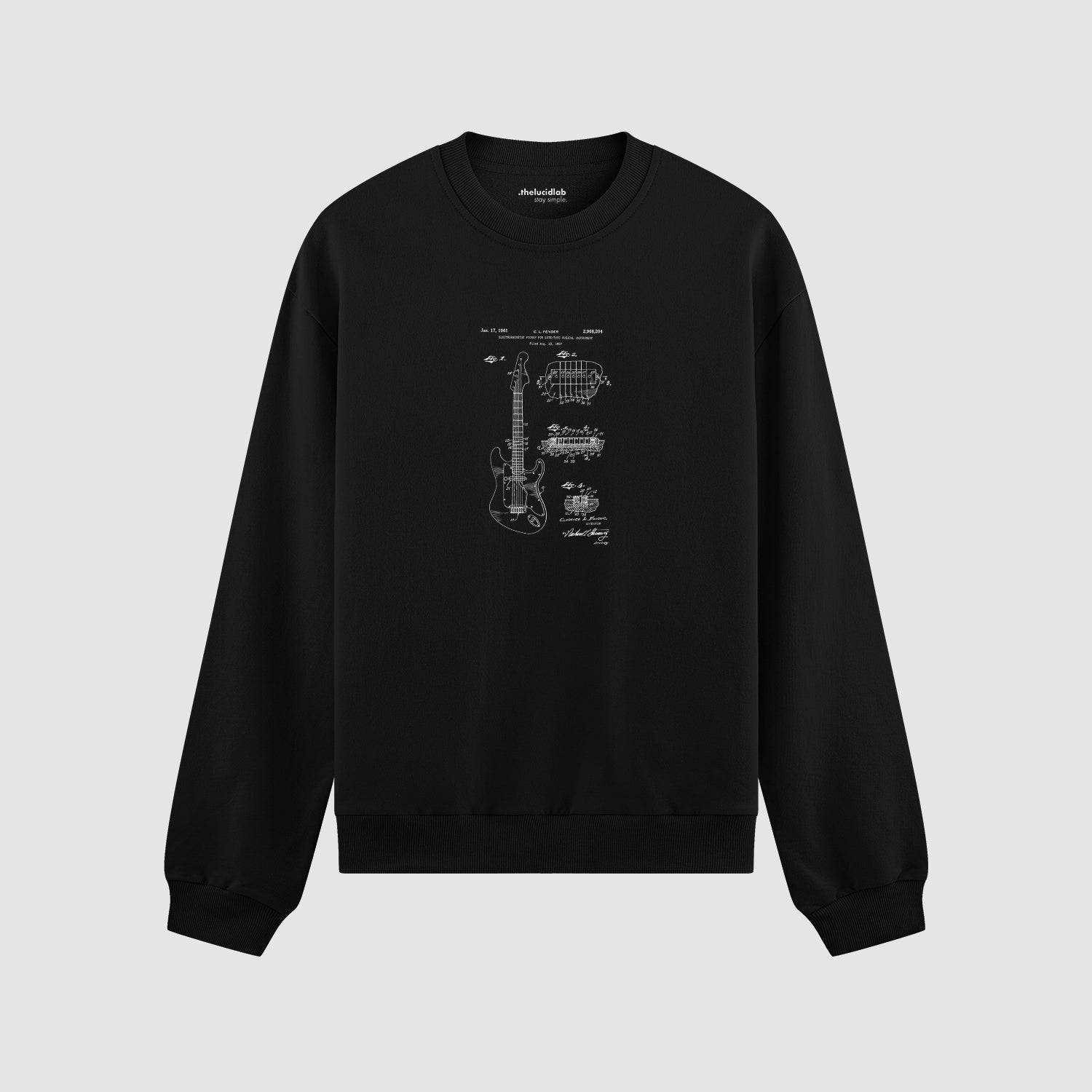 Fender Stratocaster Gitar Oversize Sweatshirt
